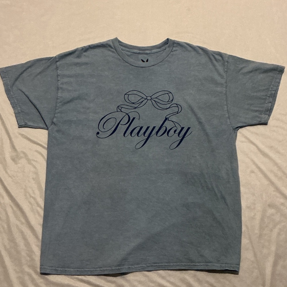 PLAYBOY Slate Blue Men's Tee XL NWOT